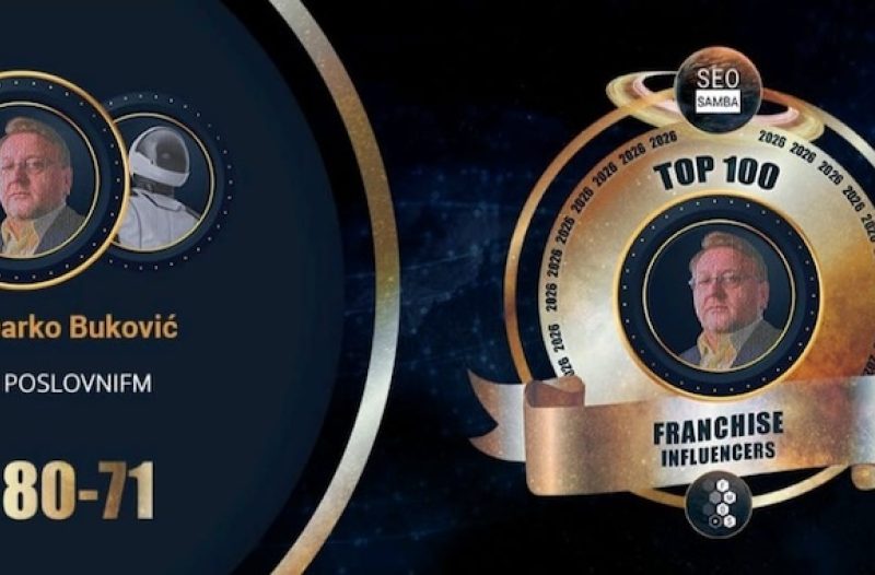 Stari Grad - stari-grad.net - Darko Buković među TOP 100 Global Franchise Influencers za 2026. godinu